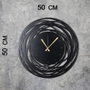 Wallity Reloj de Pared Decorativo de Metal Negro 50x50 cm